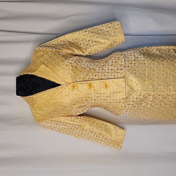 Vintage View Suits 2 Piece Sunshine Yellow Skirt and 3/4 Sleeve Jacket - Picture 2 of 8